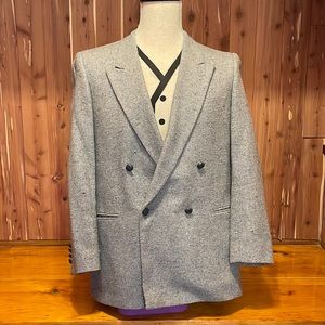 Vintage Mens Grey Wool Sportcoat